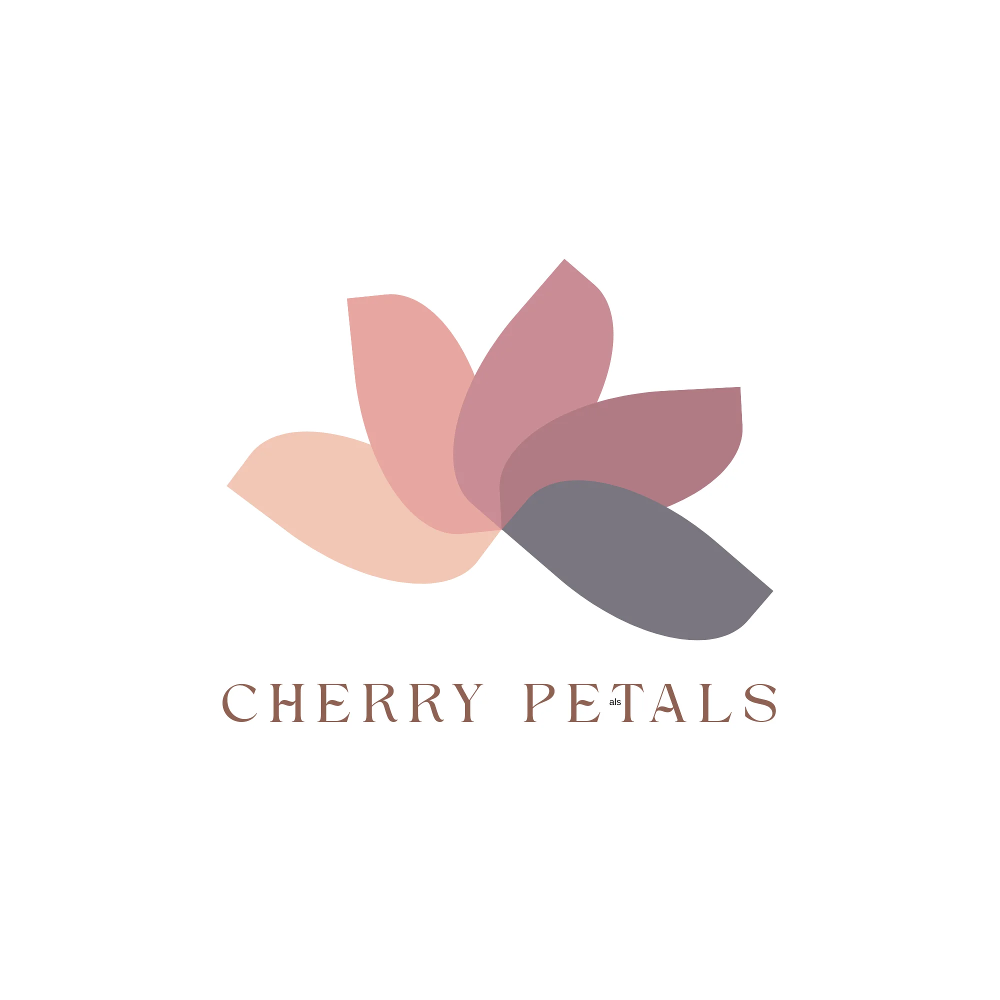 different shades of pink petals logo